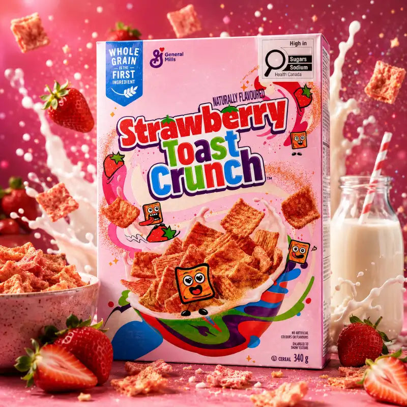 General Mills Toast Crunch Strawberry Cereal 340g - Erdbeer Zimt Müsli kaufen - MiMa's Sweets House-blok1