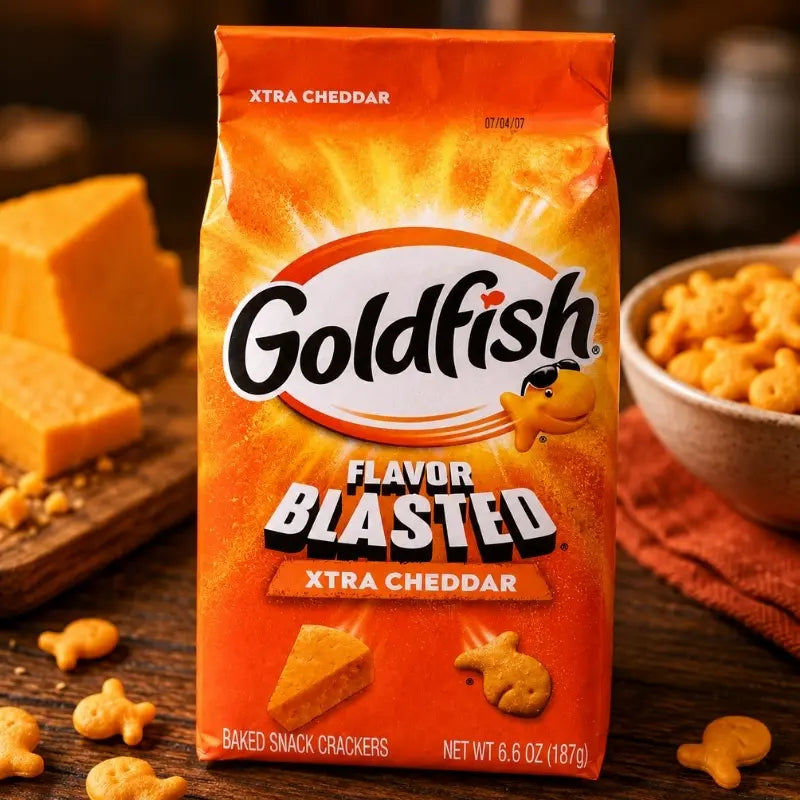 Goldfish Crackers Xtra Cheddar 187g - Goldfisch Cracker mit extra Cheddar kaufen - MiMa's Sweets House-block1
