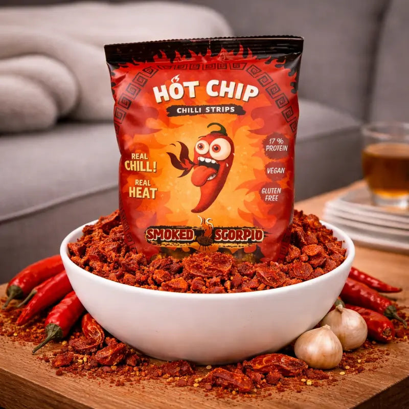 Hot Chip Chili Strips Smoked Scorpio 80g blok1