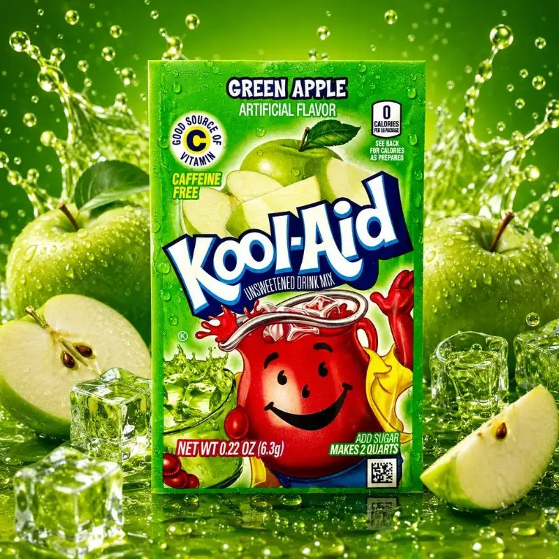 Kool Aid Getränkepulver Green Apple 6,3g-blok1