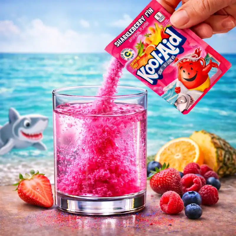 Kool Aid Getränkepulver Sharklberry Fin 4,6g blok1