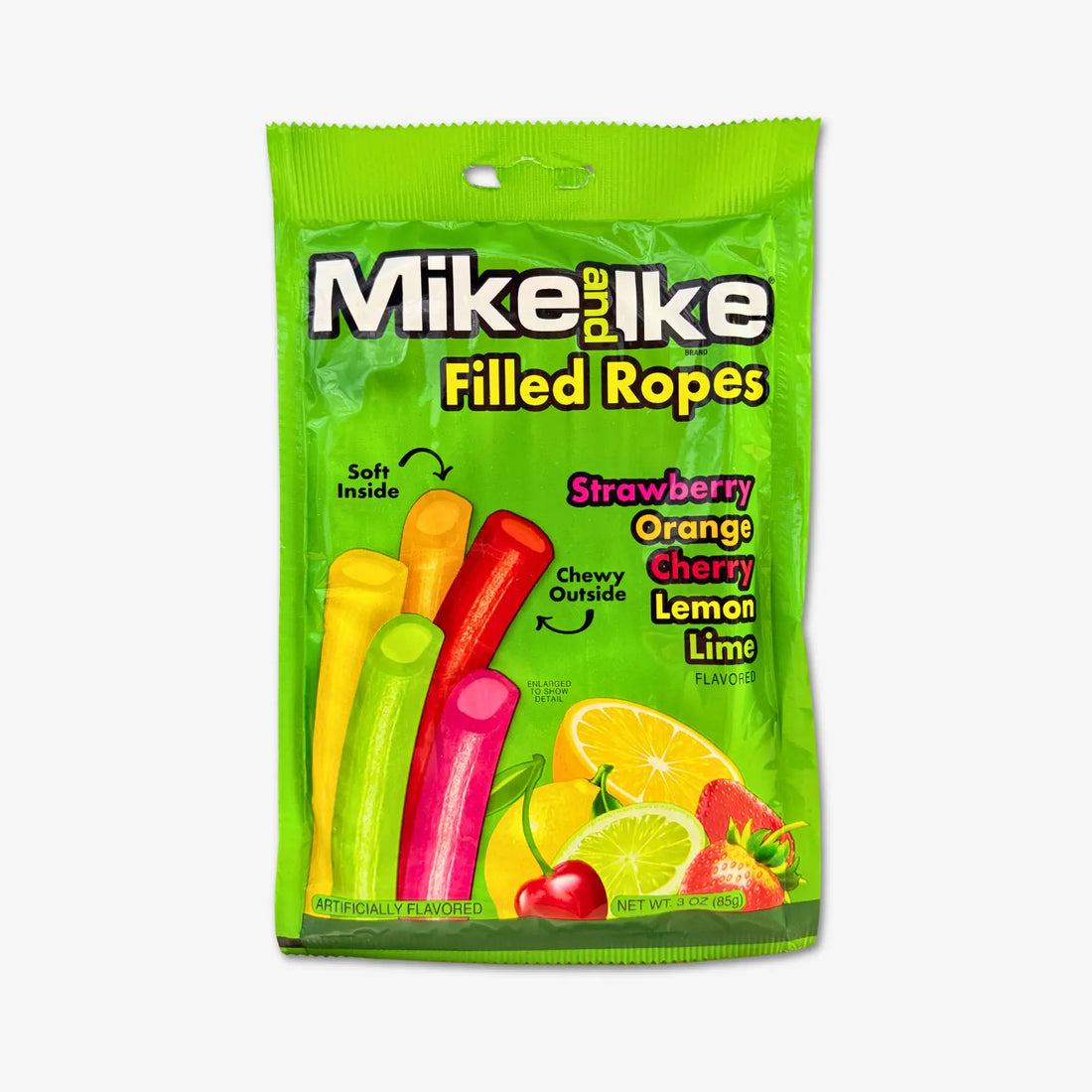 Mike and Ike Filled Ropes Fruit 85g