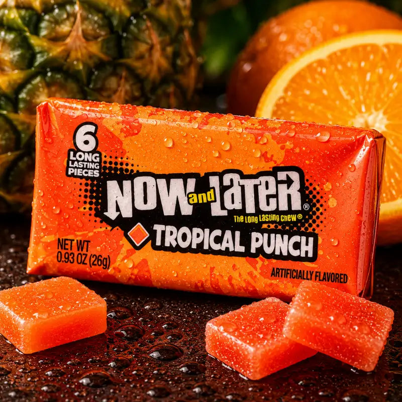 Now & Later Tropical Punch Kaubonbon 26g - Tropisches Fruchtkaubonbon kaufen - MiMa's Sweets House-blok1