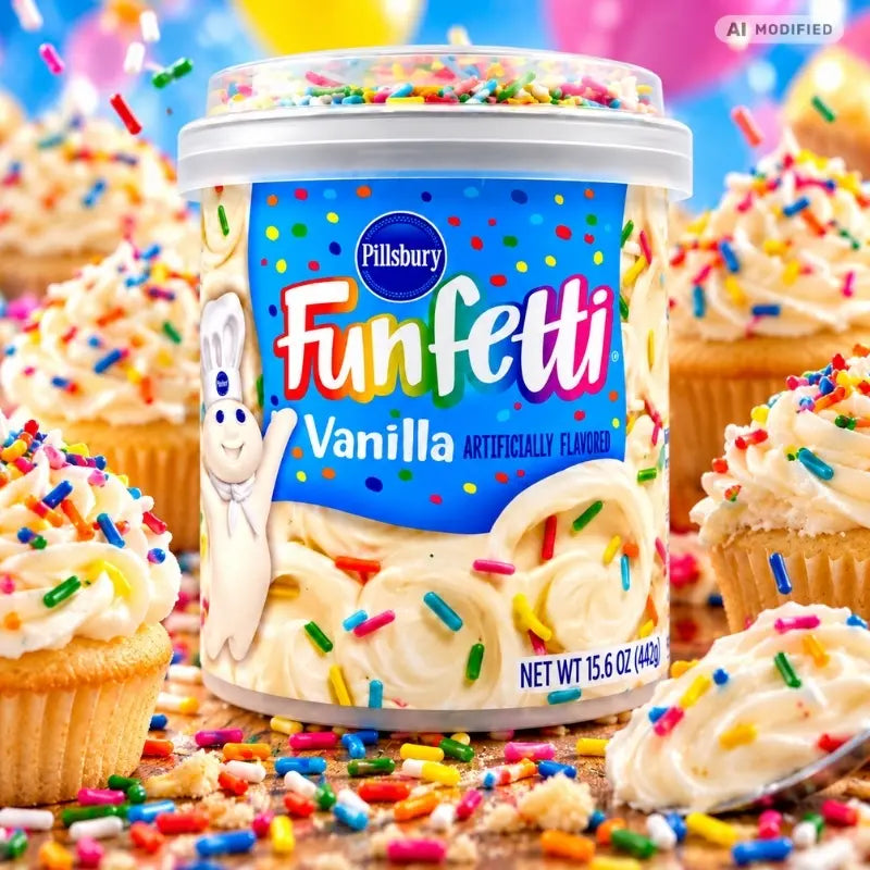 Pillsbury Funfetti Vanilla Frosting 442g-generated