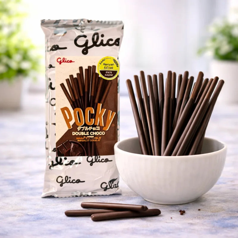 Pocky Double Chocolate 47g blok1