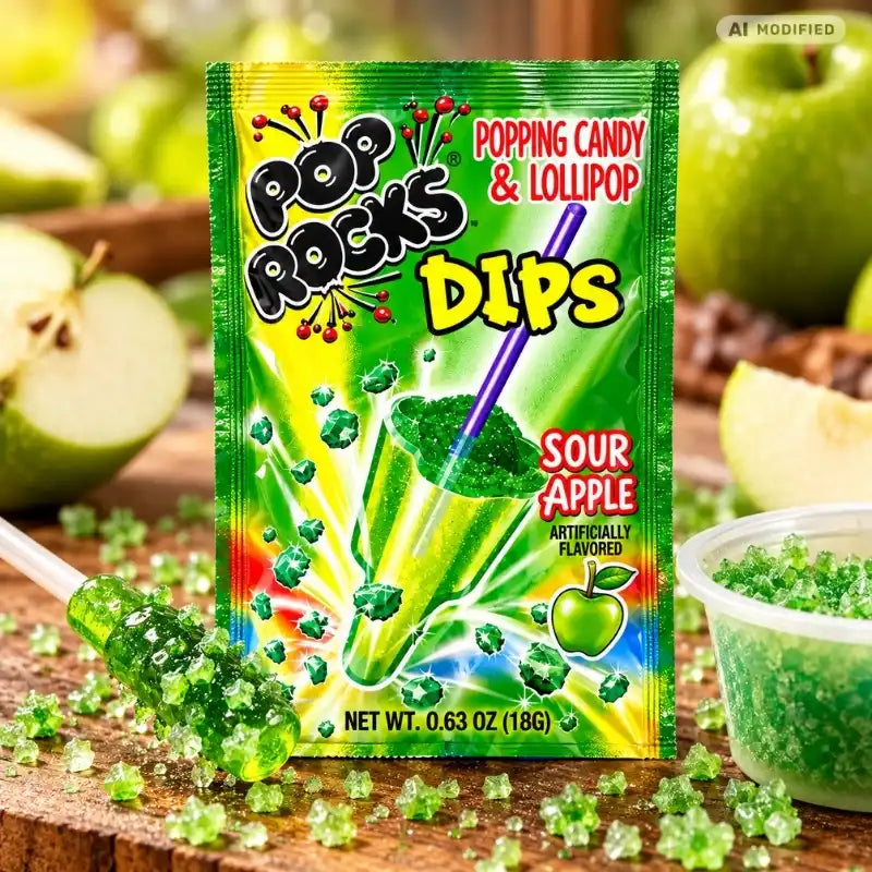 Pop Rocks Dips Sour Apple 18g-generated