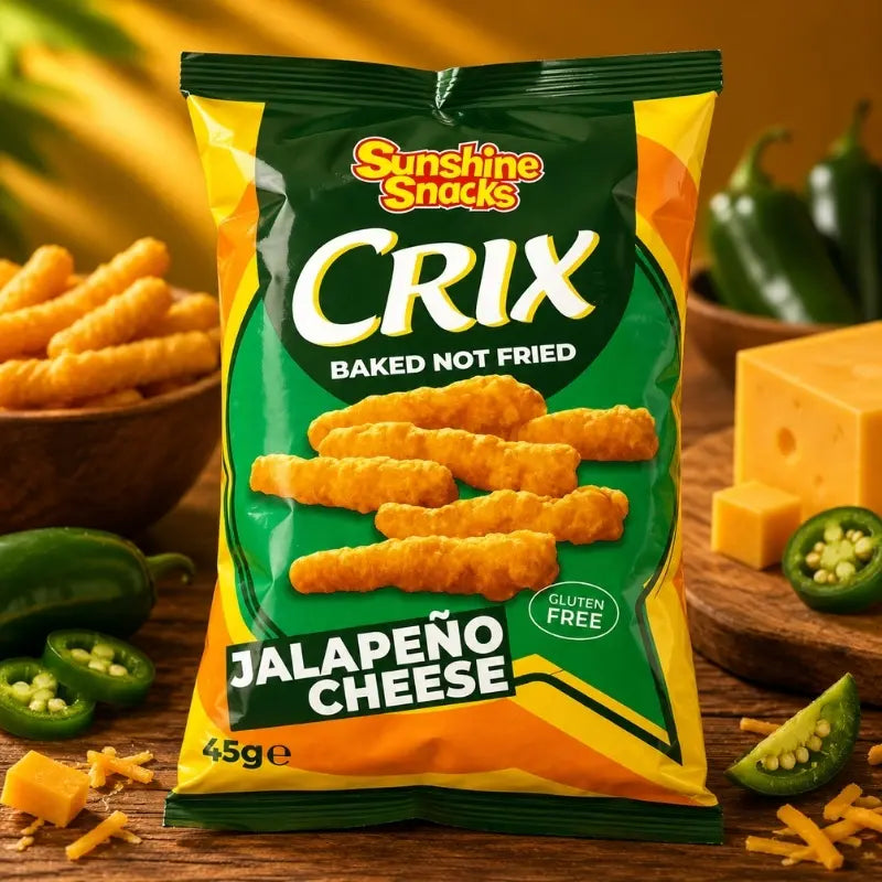 Sunshine Snack Crix Jalapeno Cheese 45g - Maissnack mit Käse und Jalapeno kaufen - MiMa's Sweets House-block1