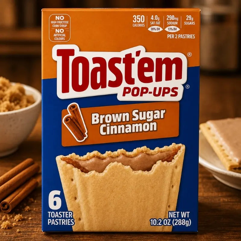 Toast’em Pop Ups Frosted Brown Sugar Cinnamon 288g - Gebäcktaschen mit Zimt und braunem Zucker kaufen - MiMa's Sweets House-block1