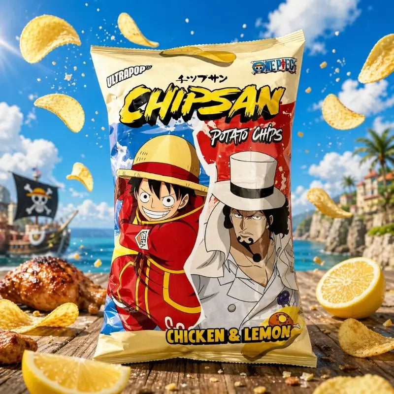Ultra Pop Chipsan Potato Chips Chicken & Lemon 110g-blok1