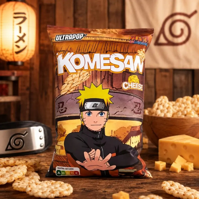 Ultra Pop Komesan Rice Chips Cheese 60g-blok1