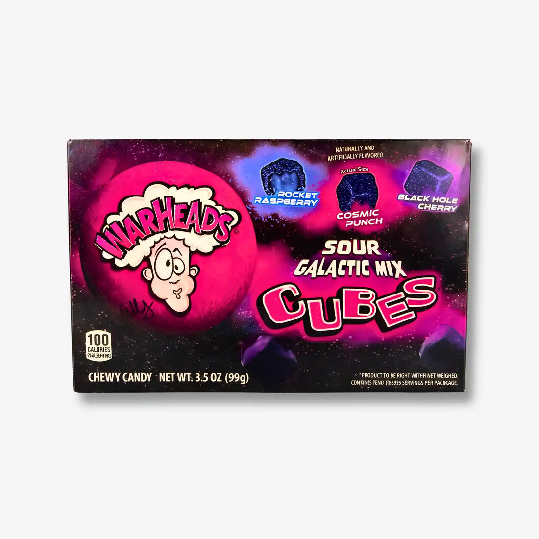 Warheads Galactic Mix Sour Cubes 99g