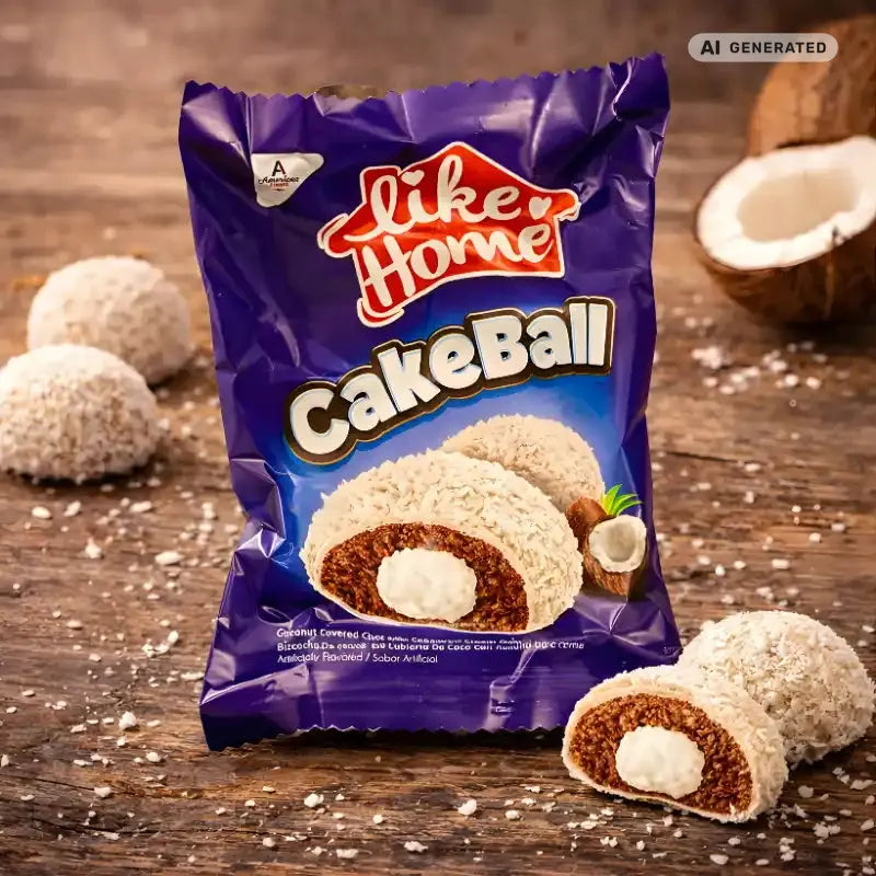 American Foods Like Home Cake Ball Coconut Kuchen 50g blok1