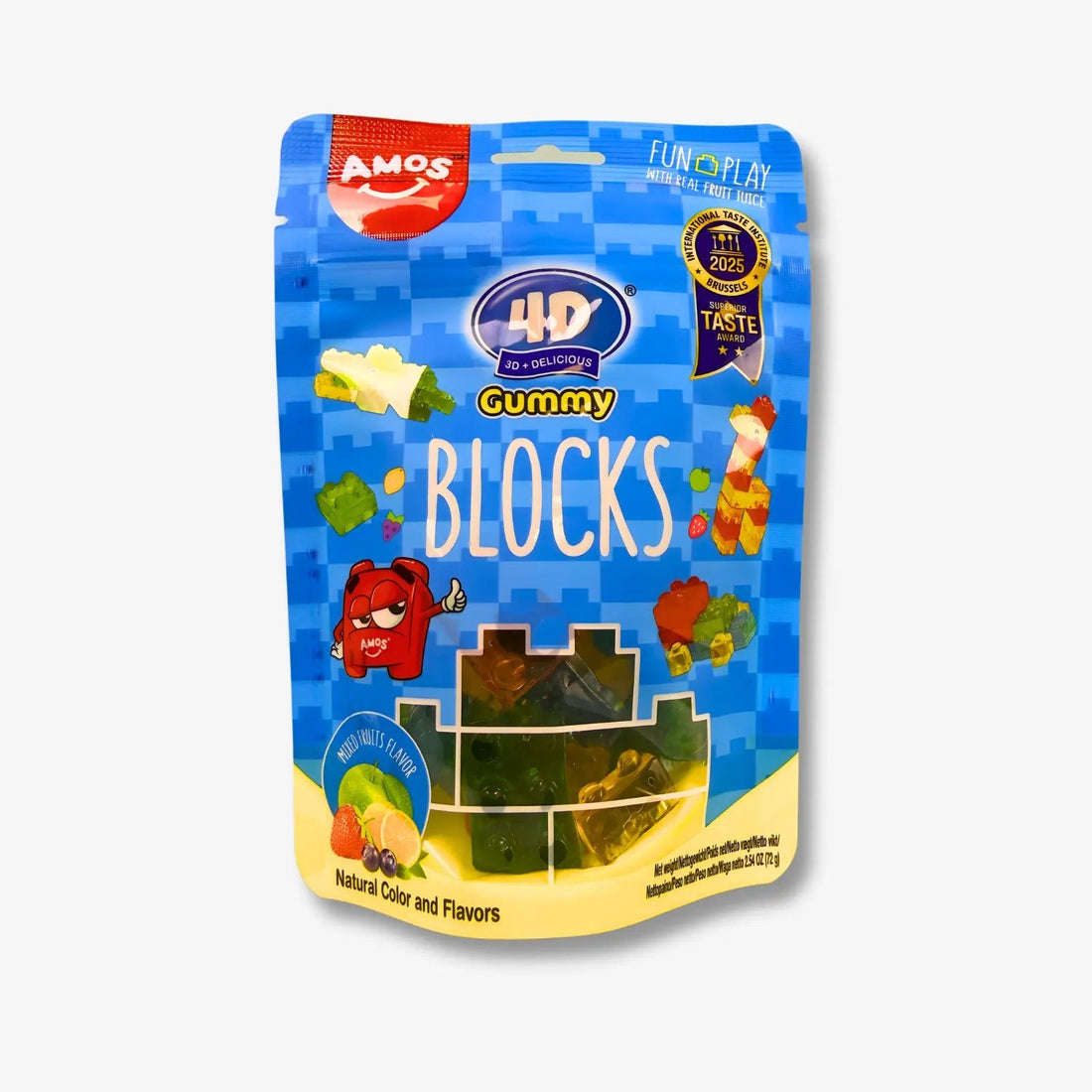 Amos 4D Jelly Sweets Blocks 72g - Bunte Gelee Blöcke kaufen - MiMa&
