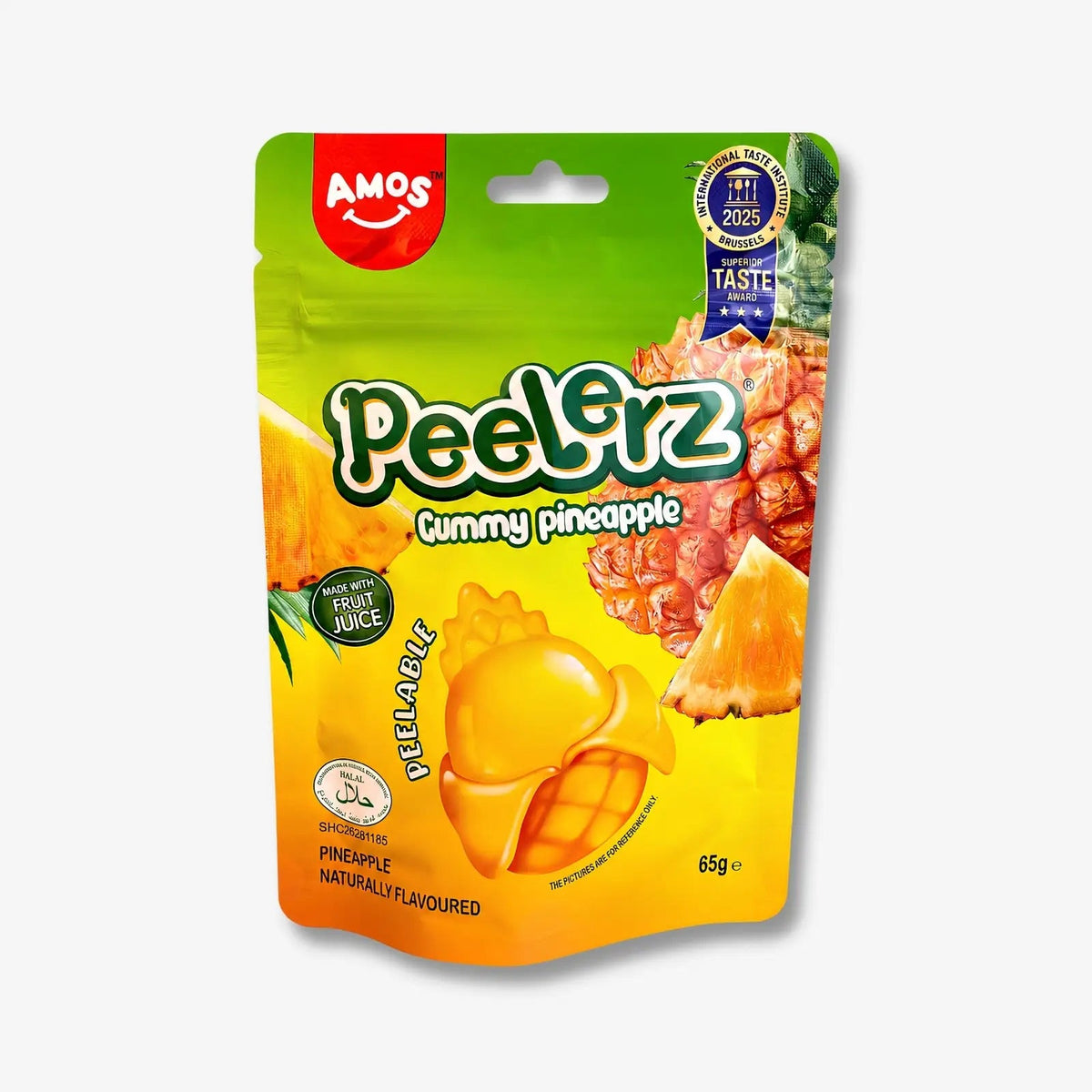 Amos Peelerz Gummy Pineapple 65g - Peelbare Ananas‑Fruchtgummis kaufen - MiMa&