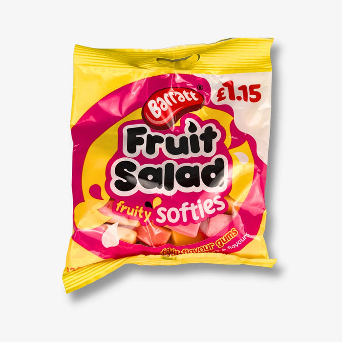 Barratt Fruit Salad Softies 120g - Himbeer - Orangen Fruchtgummi kaufen - MiMa's Sweets House