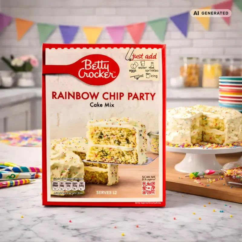 Betty Crocker Cake Mix Rainbow Chip Party blok1