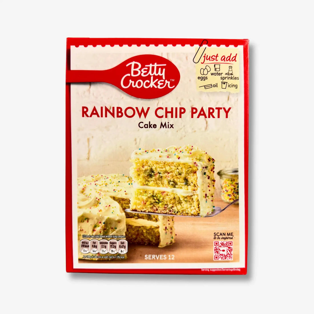 Betty Crocker Cake Mix Rainbow Chip Party 425g - Regenbogenkuchen Backmischung kaufen - MiMa&