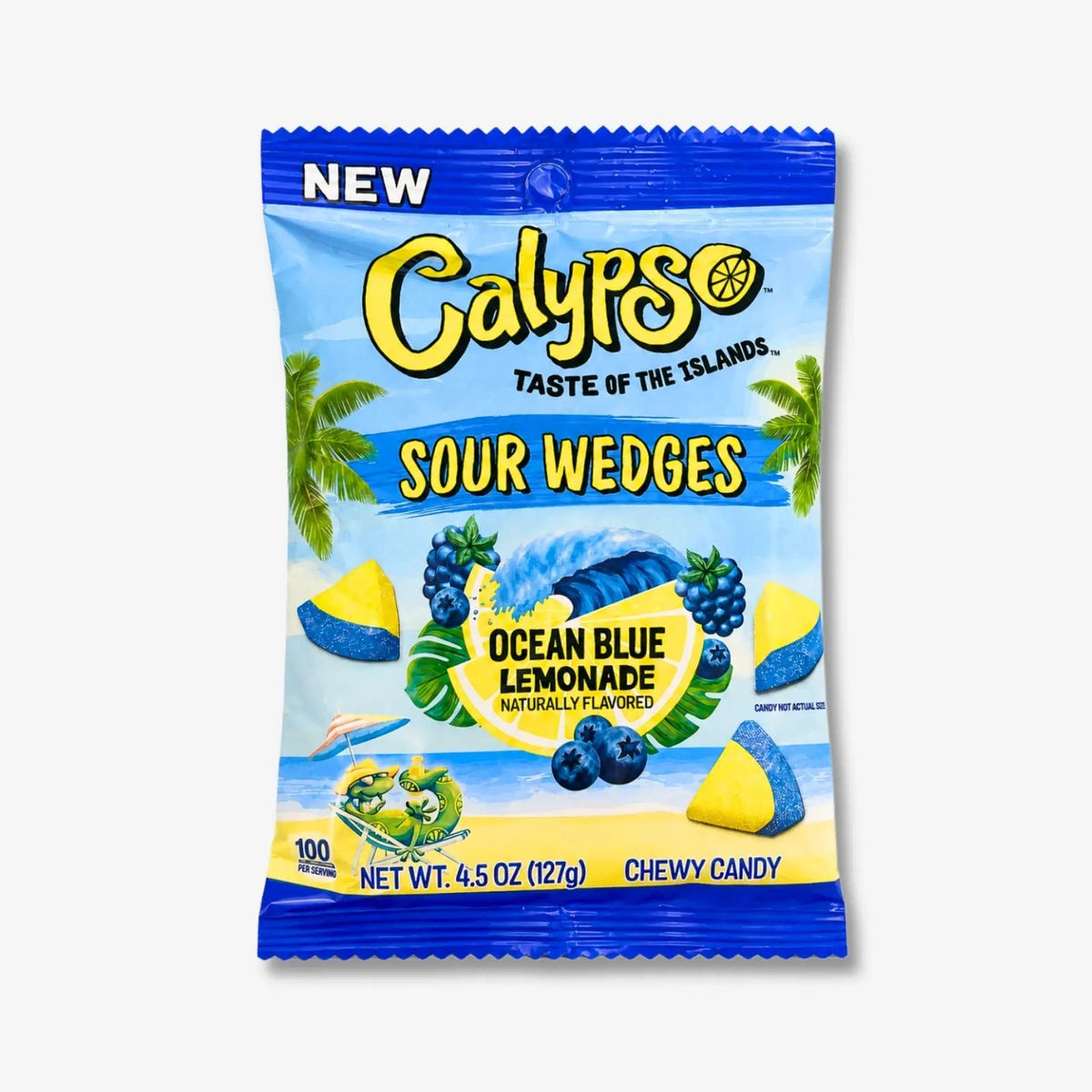 Calypso Sour Wedges Ocean Blue Lemonade 127g - Blue Lemonade Fruchtgummis ( Bild) kaufen - MiMa&