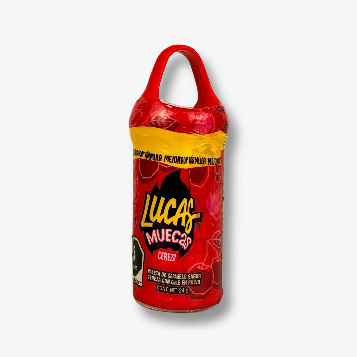 Candy Lucas Muecas Cherry 24g - Der mexikanische Kirsch - Lolli mit Chili - Kick kaufen - MiMa&
