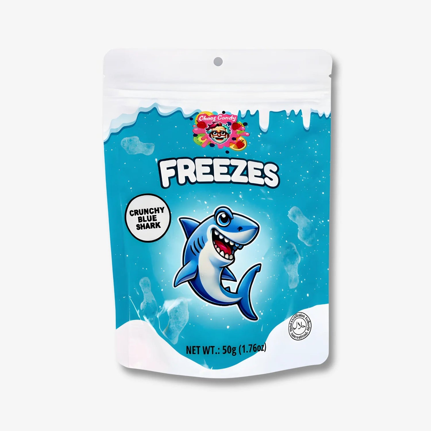 Chaos Candy Freeze Crunchy Blue Shark 50g - Knusprige blaue Haie kaufen - MiMa&