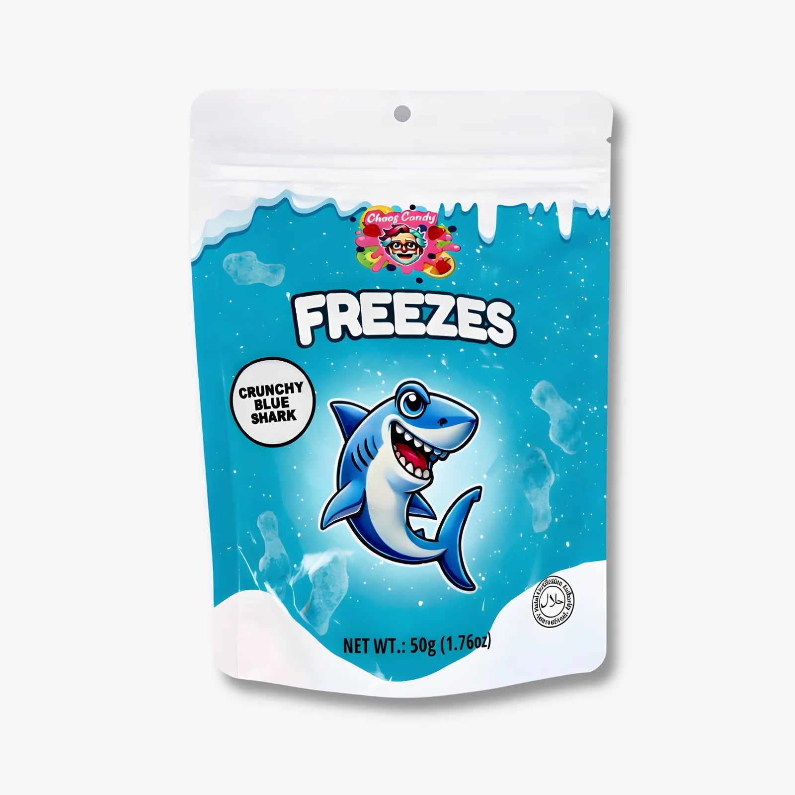 Chaos Candy Freeze Crunchy Blue Shark 50g - Knusprige blaue Haie kaufen - MiMa&