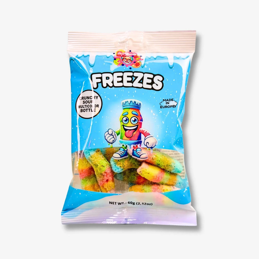 Chaos Candy Freeze Crunchy Multicolor Bottles 60g - Crunchy Fruchtgummi Flaschen kaufen - MiMa&