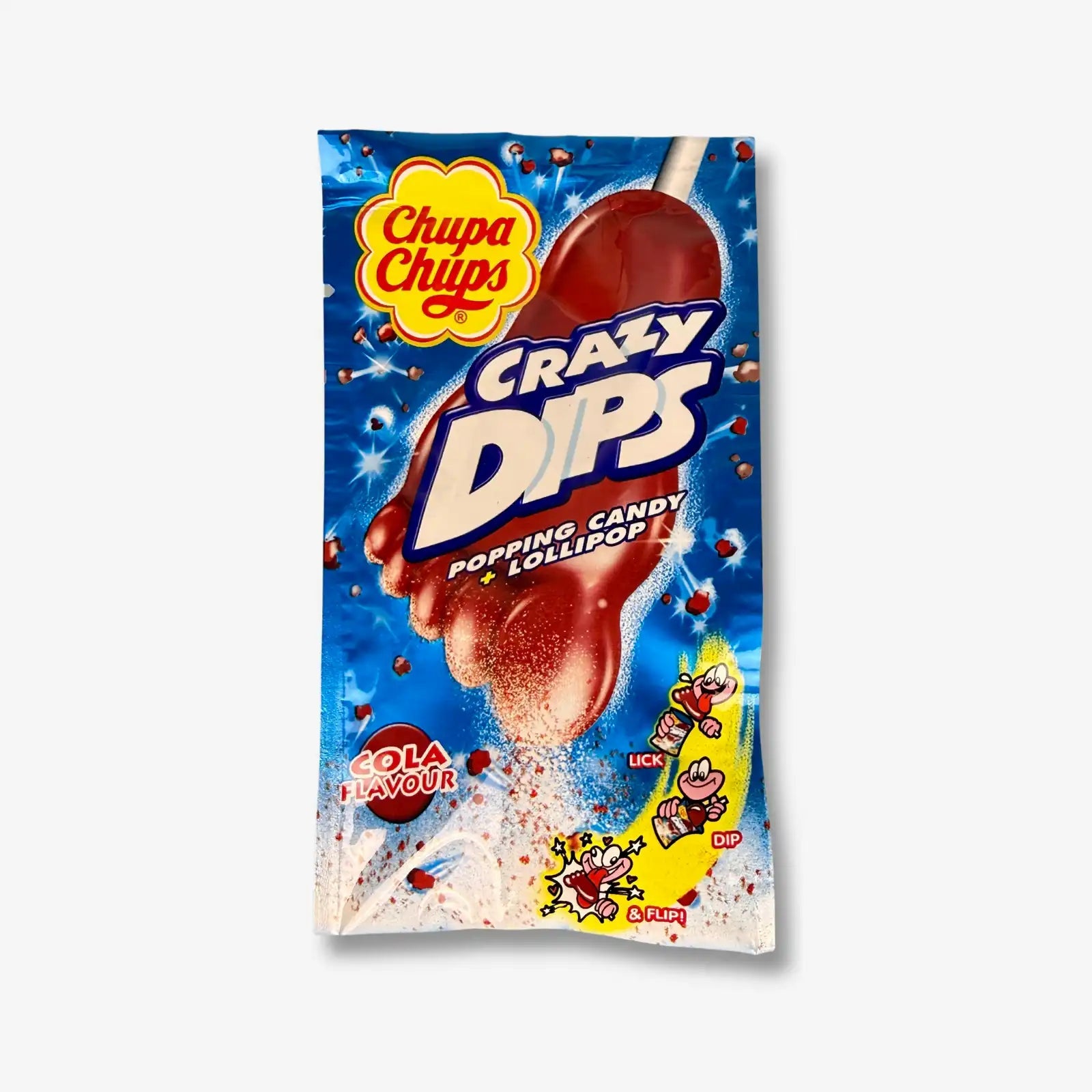 Chupa Chups Crazy Dips Cola 14g - Cola Knister Dip Lolli kaufen - MiMa&