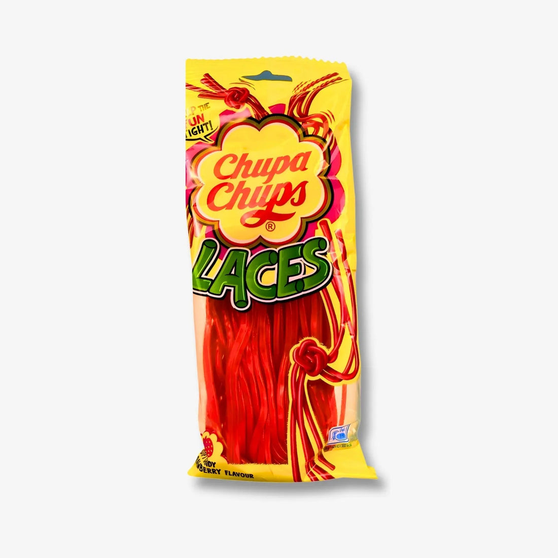 Chupa Chups Laces Strawberry 90g - Erdbeer Fruchtbänder kaufen - MiMa&