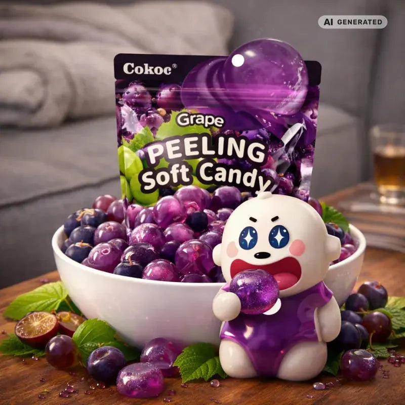 Cokoc Peeling Soft Candy Grape 75g blok1