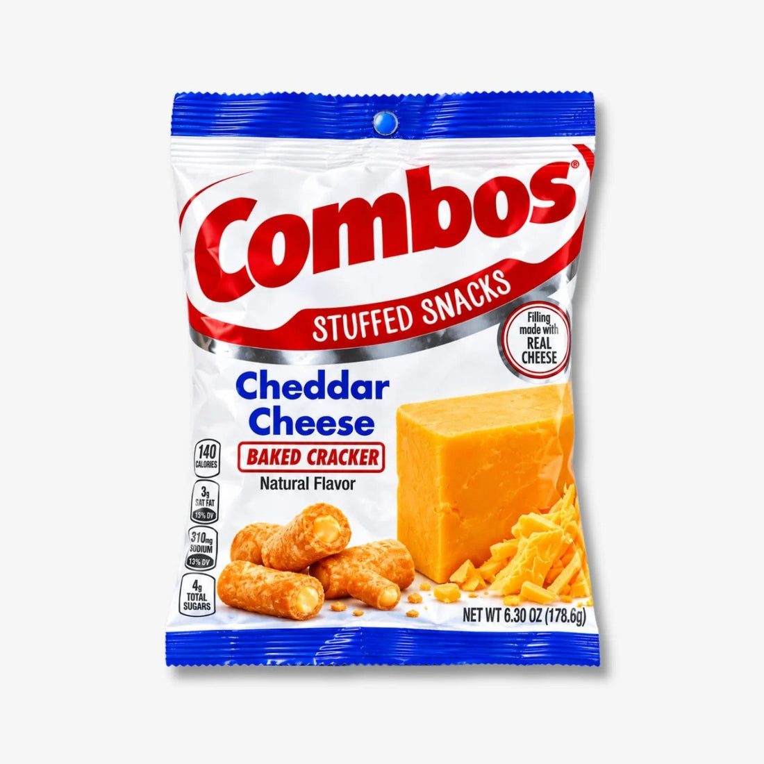 Combos Baked Cracker Cheddar Cheese 178,6g – Knusprige Cracker-Snacks mit Käsefüllung kaufen - MiMa&