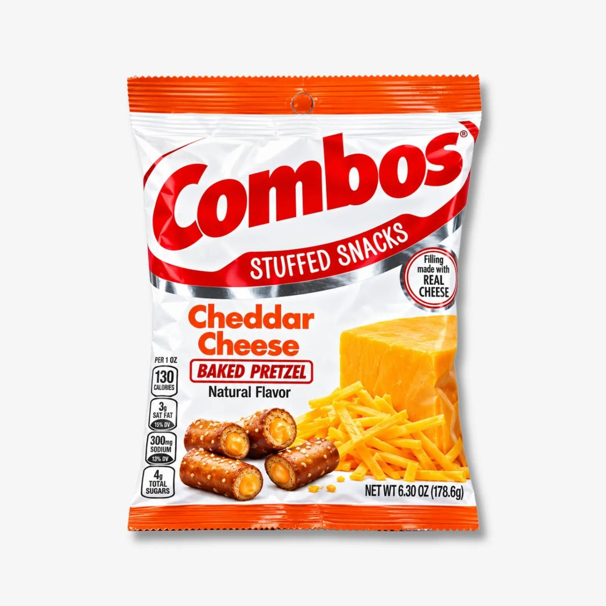 Combos Baked Pretzel Cheddar Cheese 178,6g – Knusprige Pretzel-Snacks mit Käsefüllung kaufen - MiMa&
