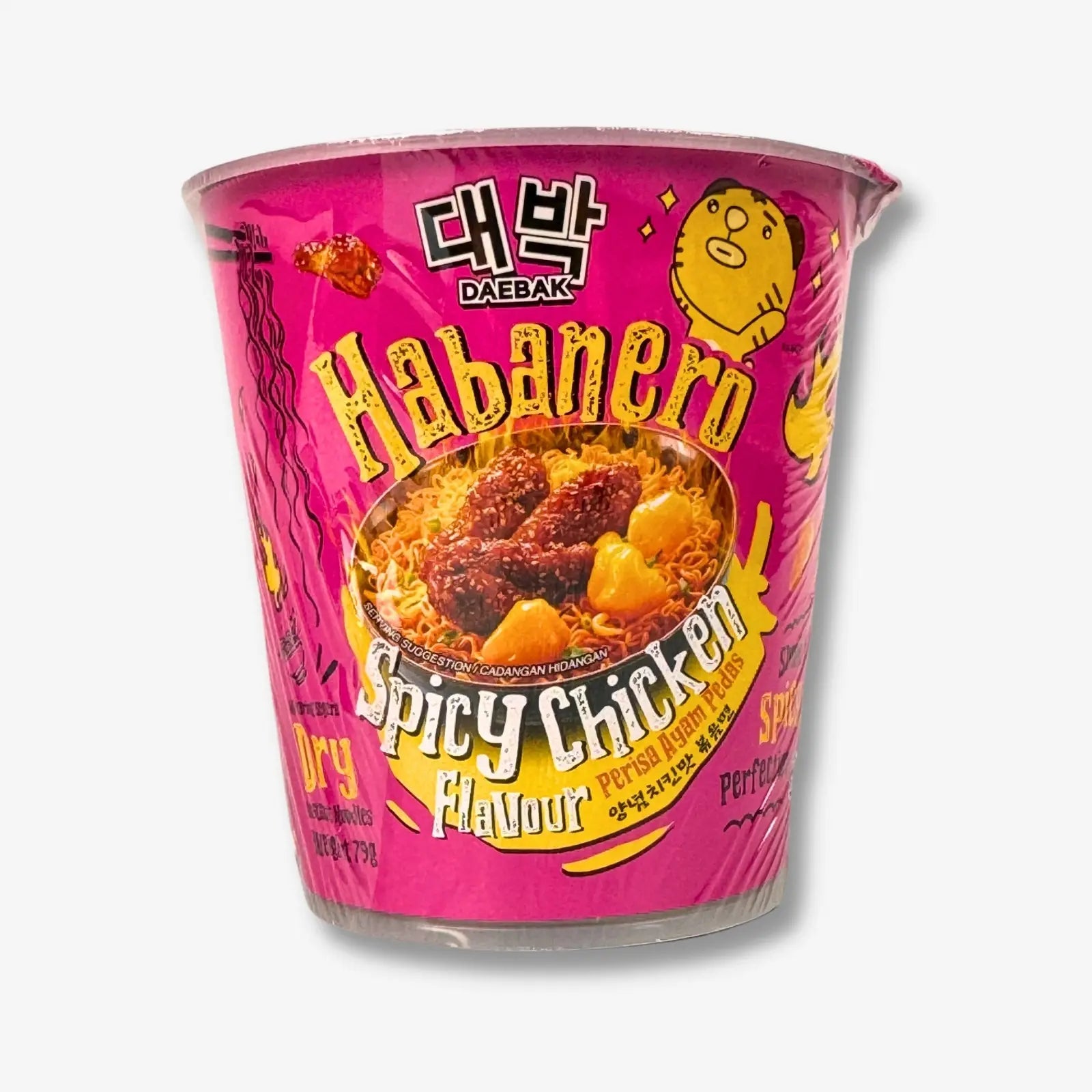 Daebak Noodles Cup Habanero Spicy Chicken 85g - Scharfe Instant-Nudeln mit Hähnchen und Habanero kaufen - MiMa&
