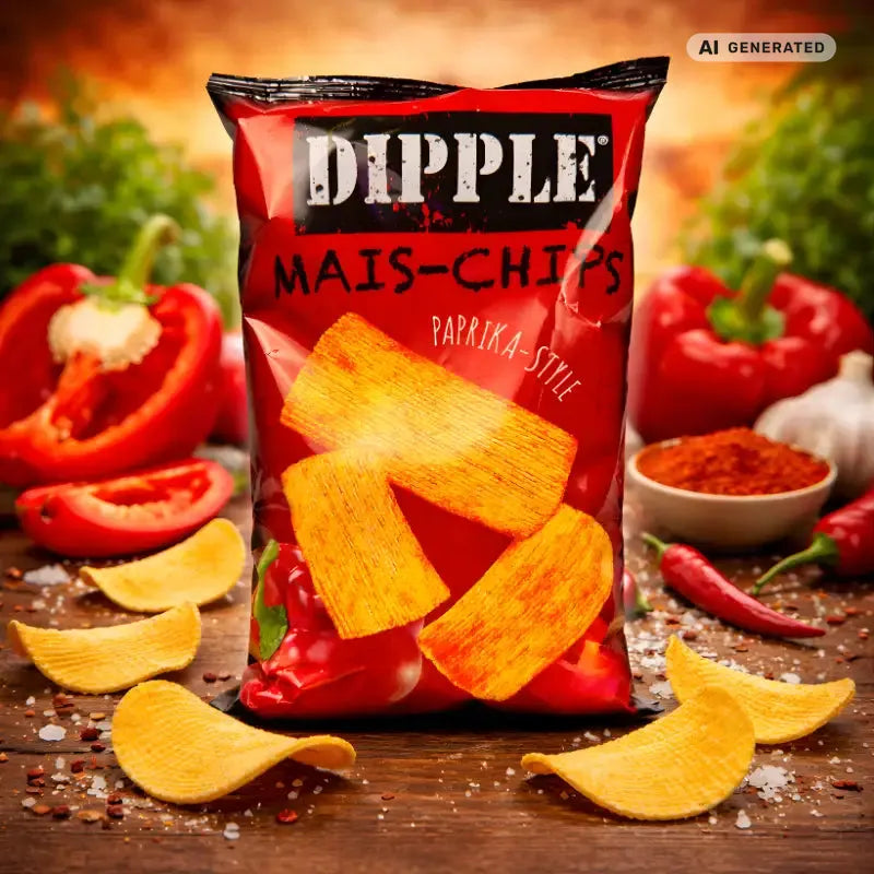 Dipple Mais Chips Paprika 90g-blok1