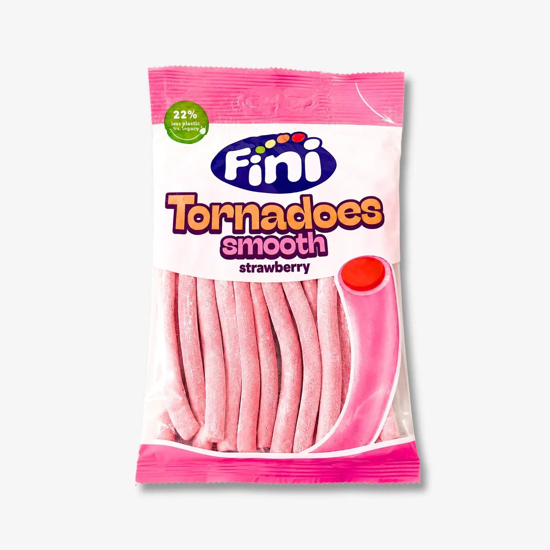 Fini Tornadoes Smooth Strawberry 160g - Fruchtstangen mit Erdbeere (Bild) kaufen - MiMa&
