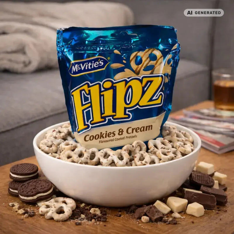 Flipz Coated Pretzels Cookies & Cream blok1