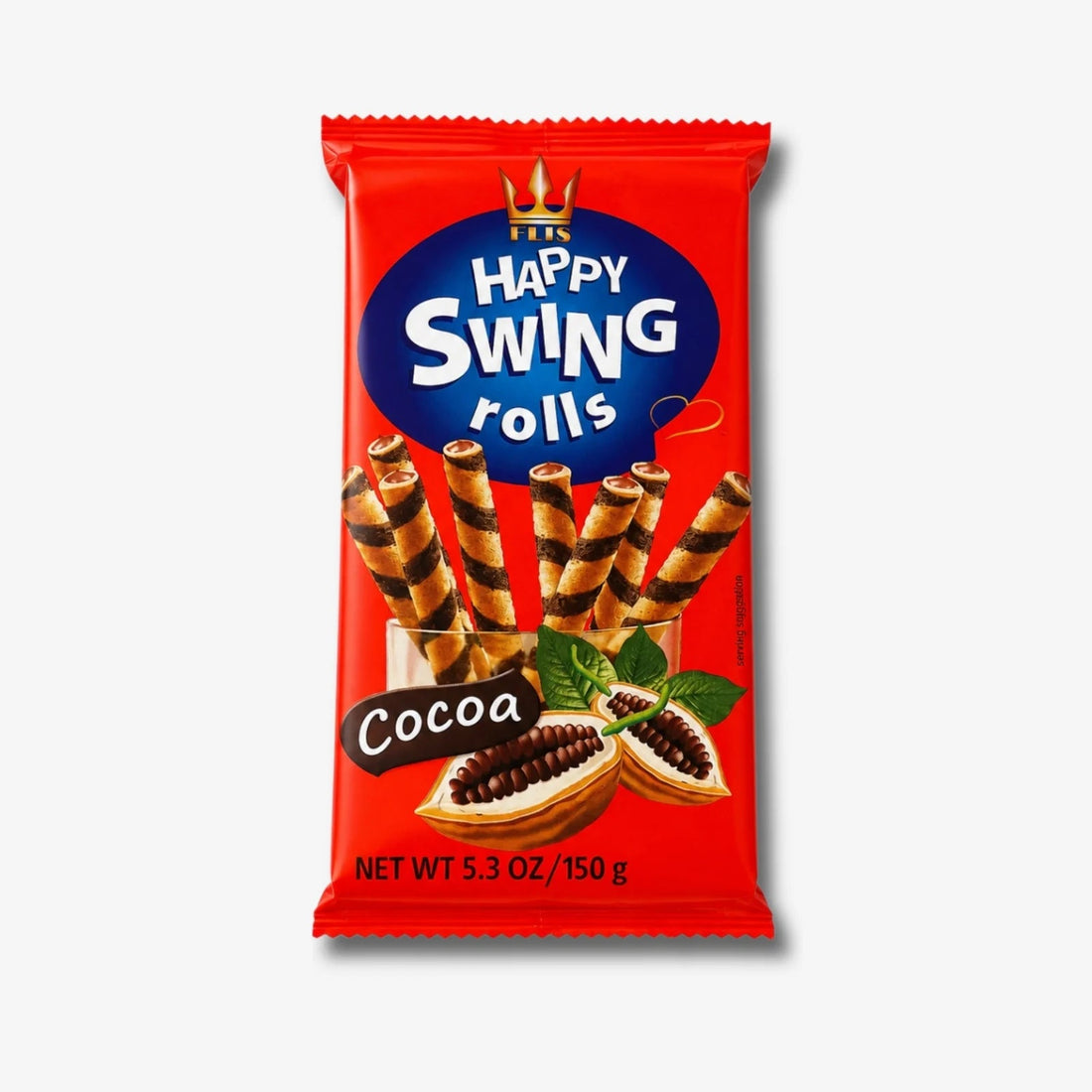 Flis Happy Swing Rolls Cocoa 150g - Waffelsticks mir Kakaocreme kaufen - MiMa&