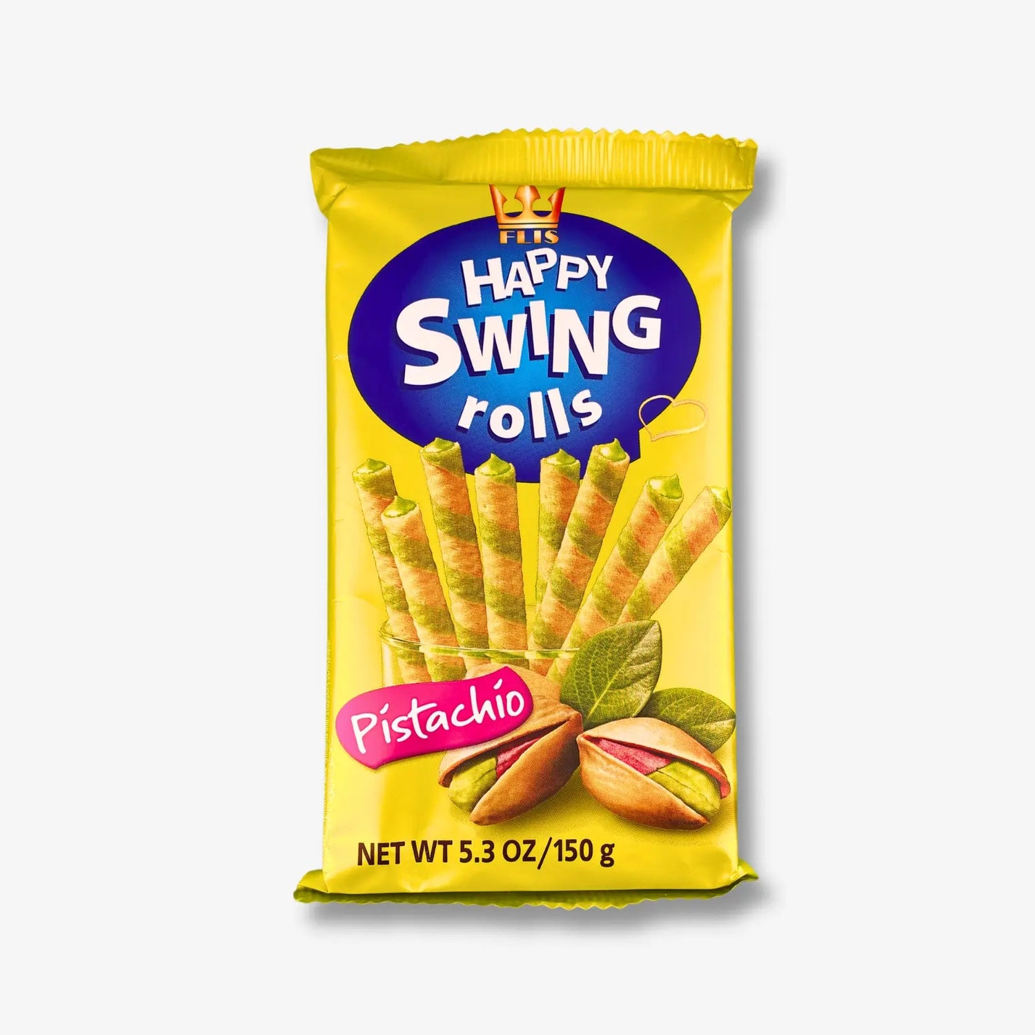 Flis Happy Swing Rolls Pistachio 150g - Waffelsticks mit Pistazie kaufen - MiMa&