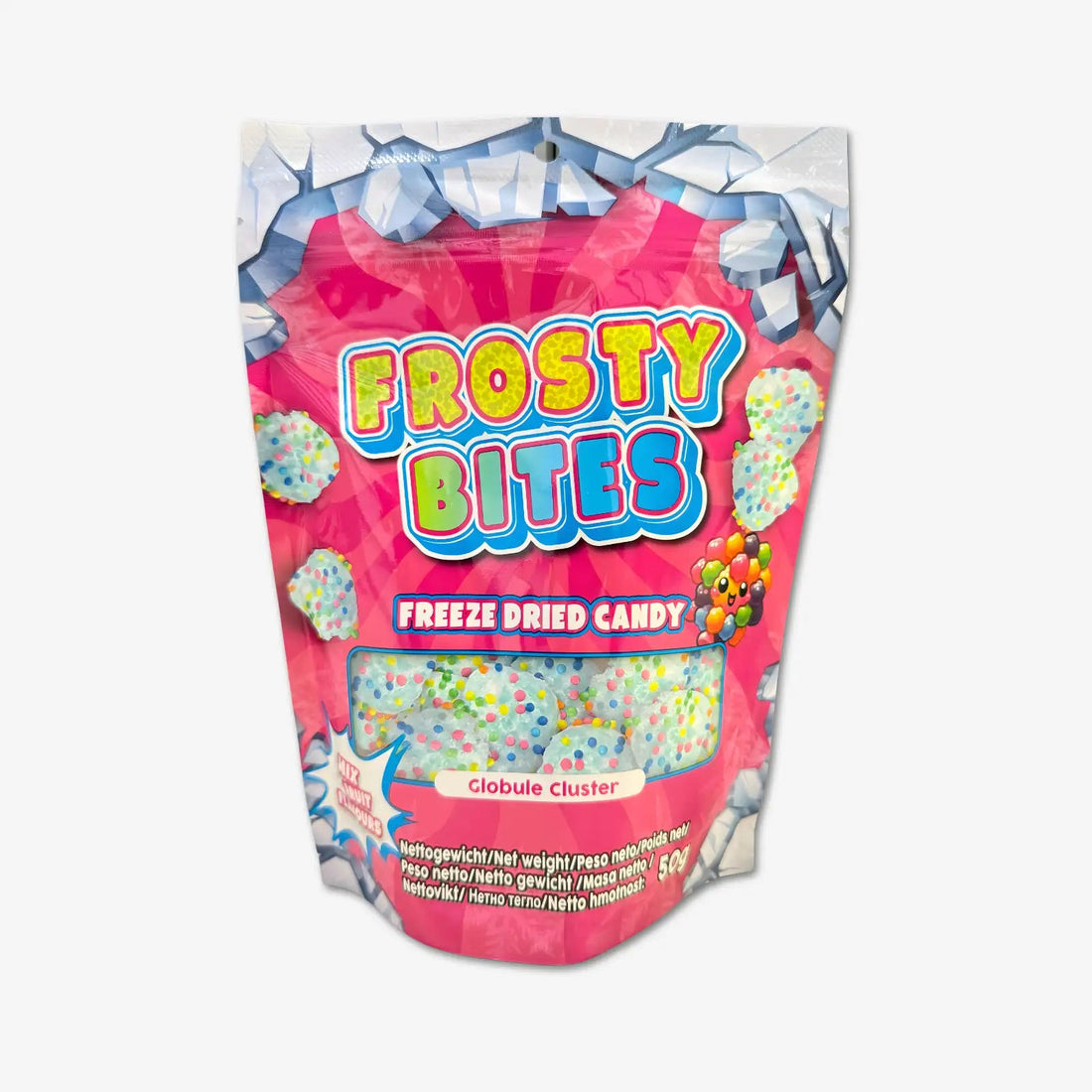 Frosty Bites Globule Cluster 50g - Gefriergetrocknete Himbeergelees kaufen - MiMa&