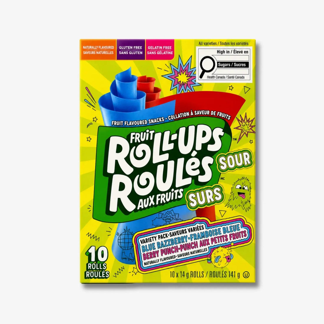 Fruit Roll Ups Sour 141g 10er Pack - Saure Fruchtrollen kaufen - MiMa&