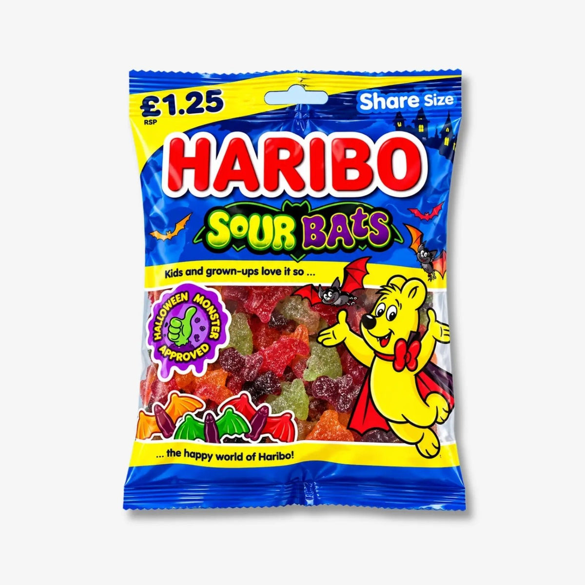 Haribo Sour Bats 140g - Bunte Gummi-Fledermäuse kaufen - MiMa&