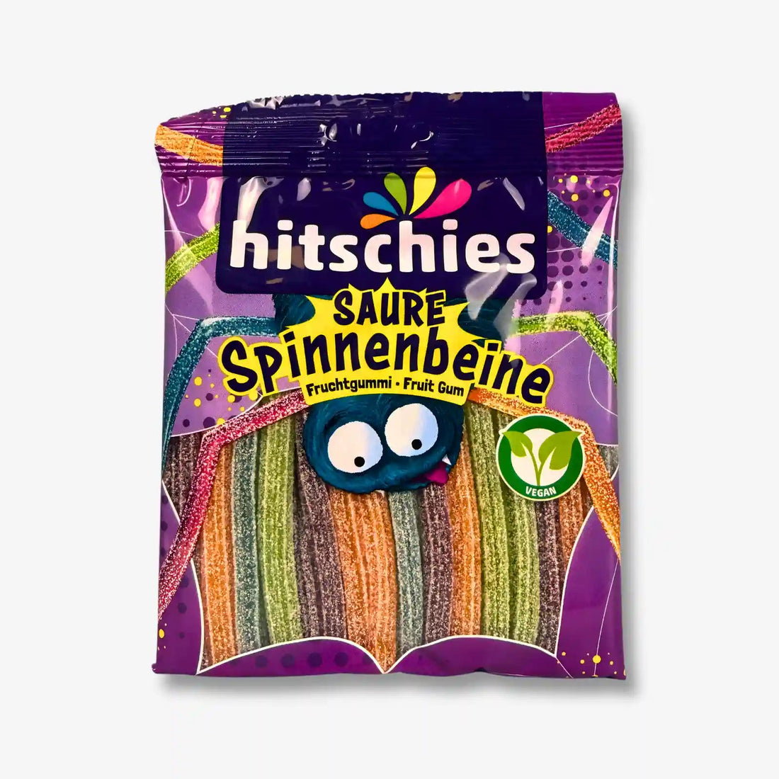 Hitschies Saure Spinnenbeine 125g - Saure Fruchtgummi Streifen kaufen - MiMa&