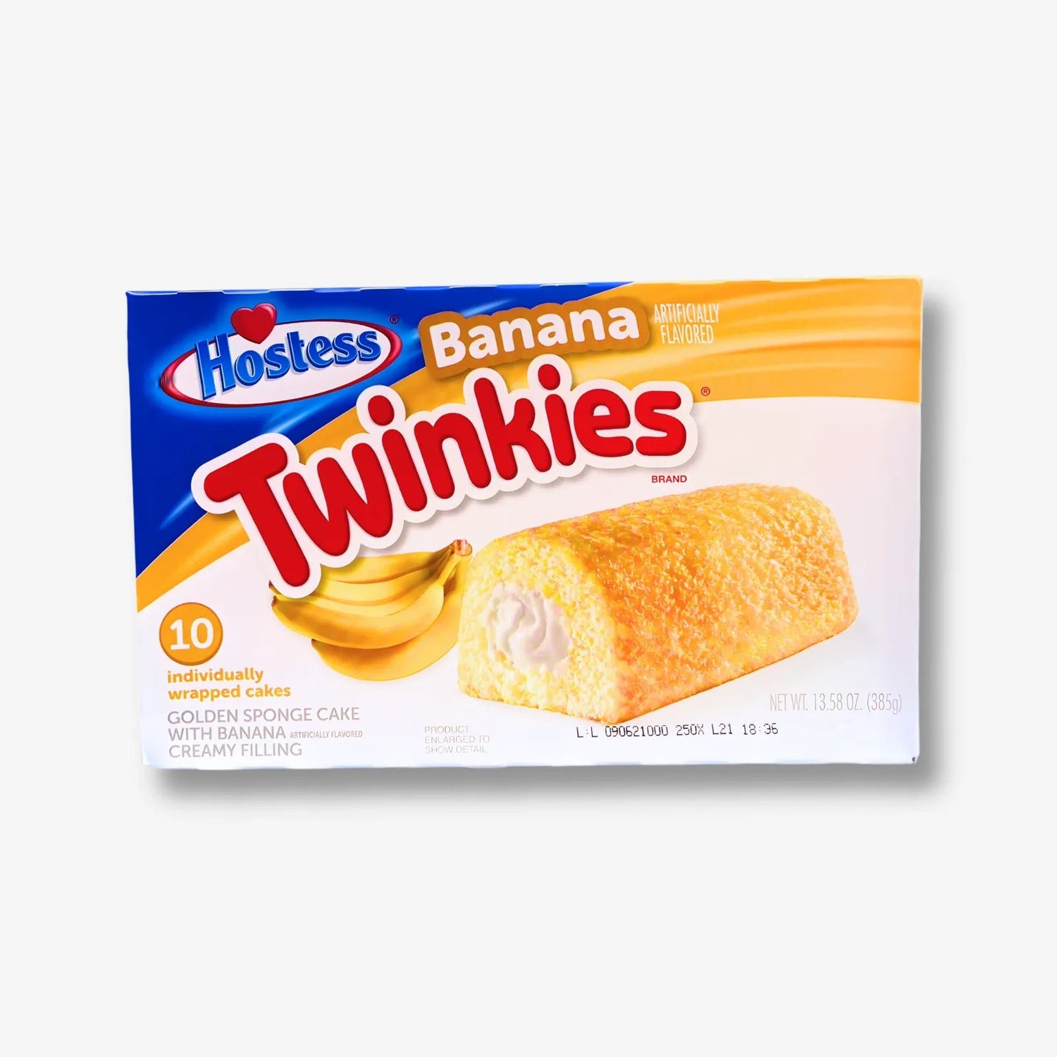 Hostess Twinkies Banana 10er Pack 385g - Bananenküchlein mit Cremefüllung kaufen - MiMa&