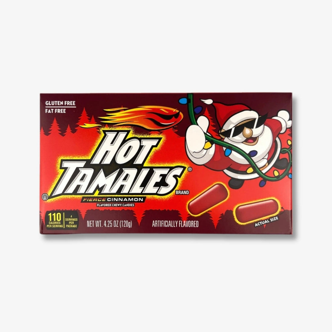 Hot Tamales Fierce Cinnamon Christmas Edition 120g - Scharfe Zimtbonbons in Weihnachtsverpackung kaufen - MiMa&