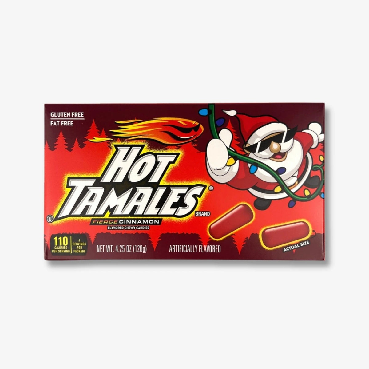 Hot Tamales Fierce Cinnamon Christmas Edition 120g - Scharfe Zimtbonbons in Weihnachtsverpackung kaufen - MiMa&