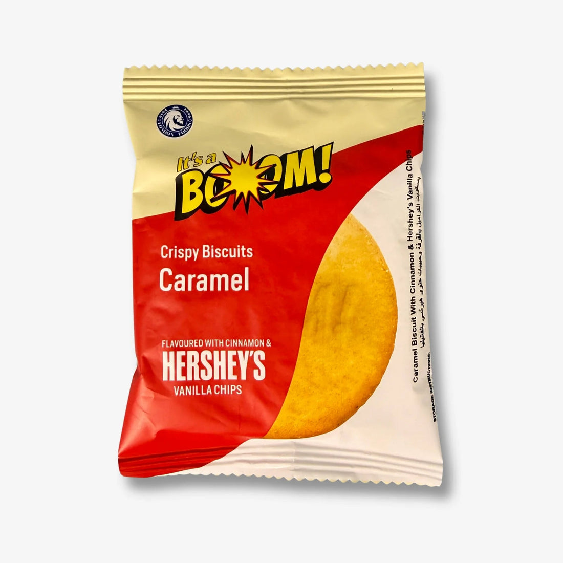 It’s a Boom Crispy Biscuits Caramel by Hershey’s 20g - Karamell Knusperkeks kaufen - MiMa&