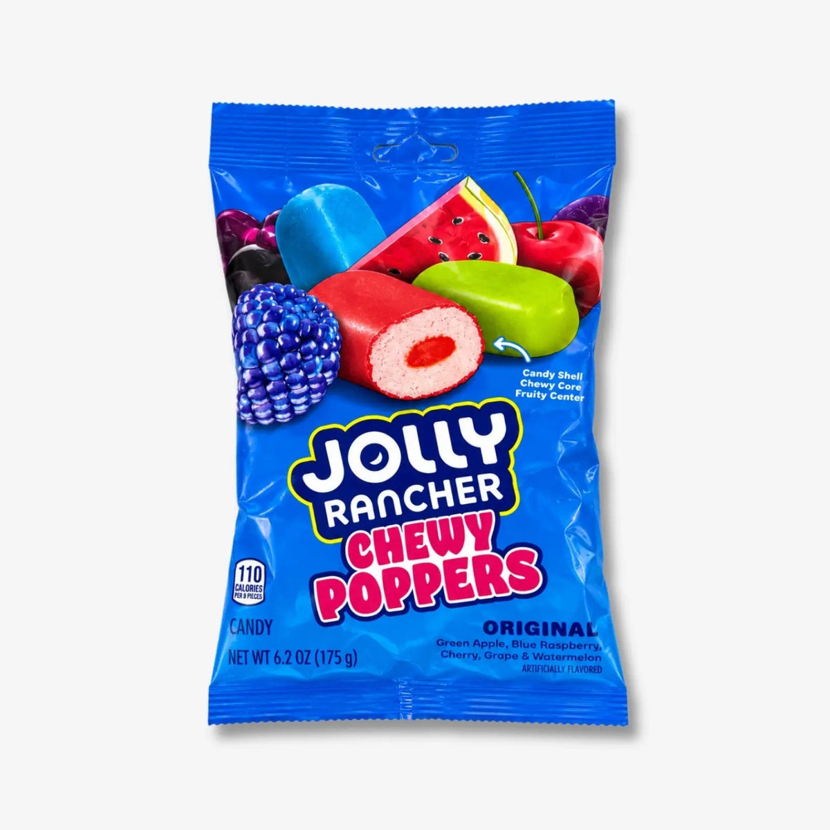 Jolly Rancher Chewy Poppers Original Flavours 175g - Fruchtige Kaubonbons mit knackiger Hülle und weichem Kern kaufen - MiMa&