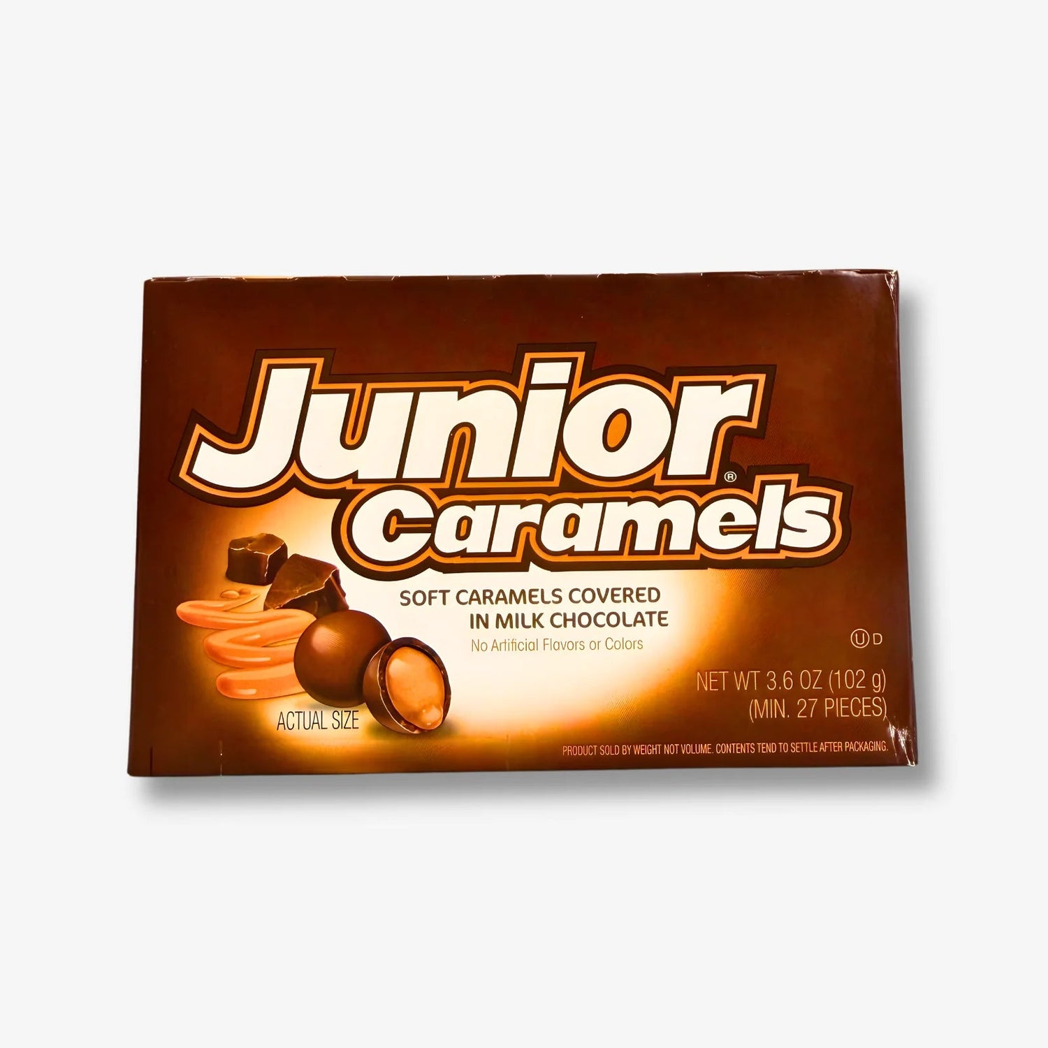 Junior Caramels mit Karamell gefüllte Pralinen 102g - Karamellgefüllte Schokopralinen kaufen - MiMa&