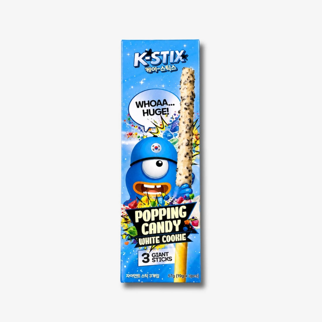 K-Stix Popping Candy White Cookie 3x19g - Keksstick mit Cookie und Brause kaufen - MiMa&