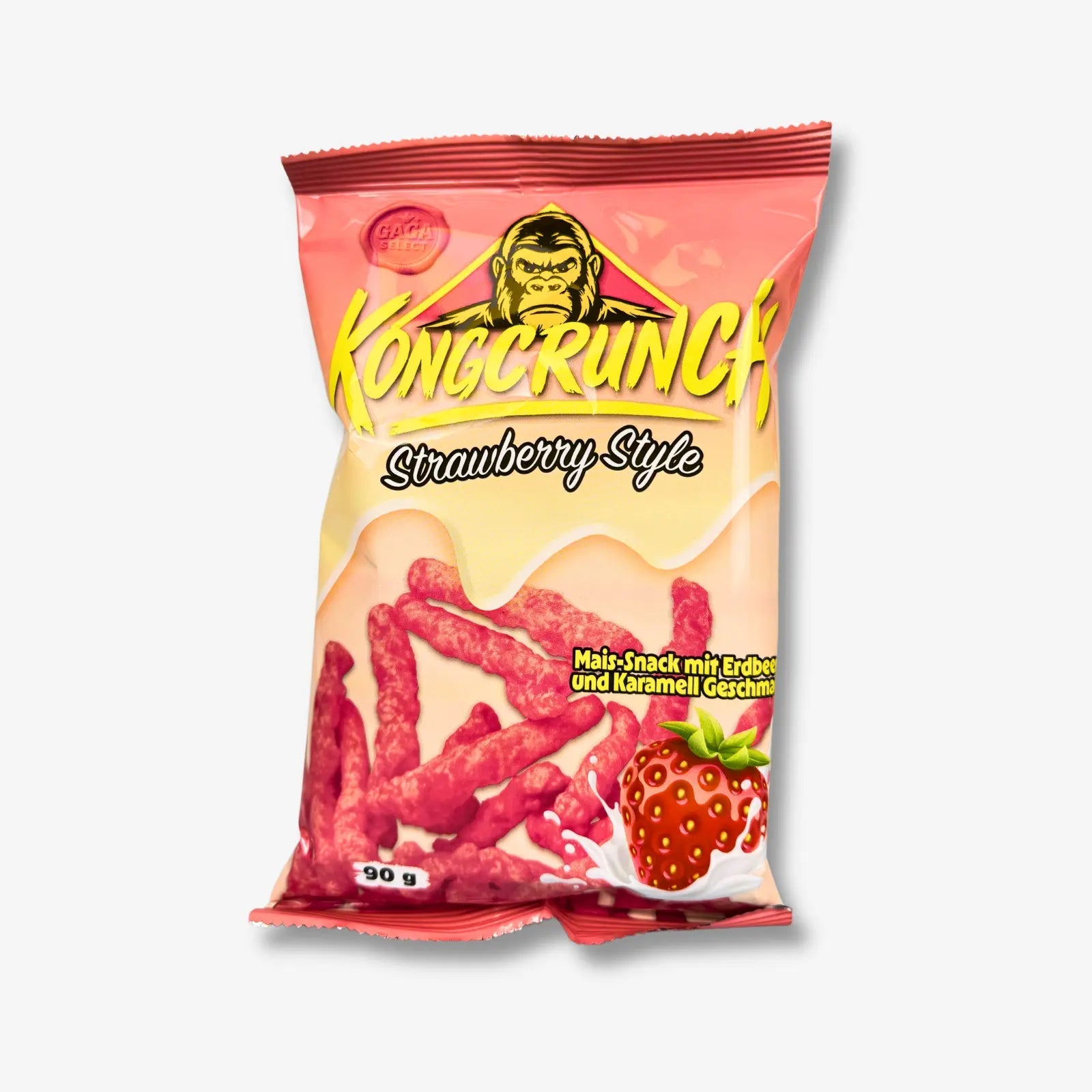 Kongcrunch Strawberry Style 90g - Knuspriger Erdbeer Maissnack kaufen - MiMa&