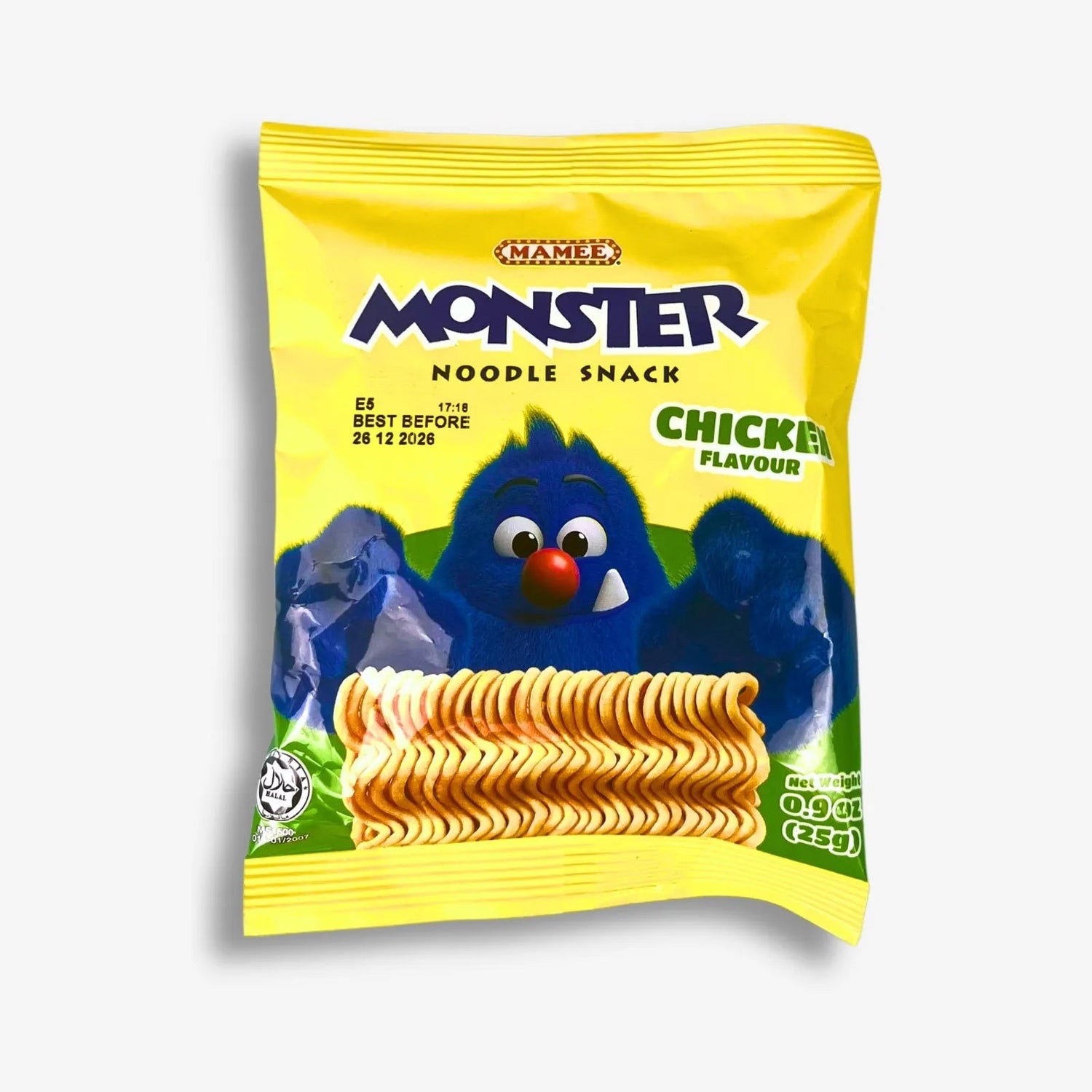 Mamee Monster Noodle Snack Chicken 25g - Snack-Nudeln mit Hähnchen kaufen - MiMa&